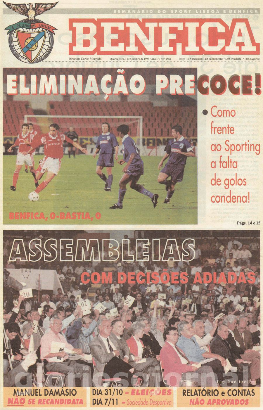 jornal o benfica 2868 1997-10-01
